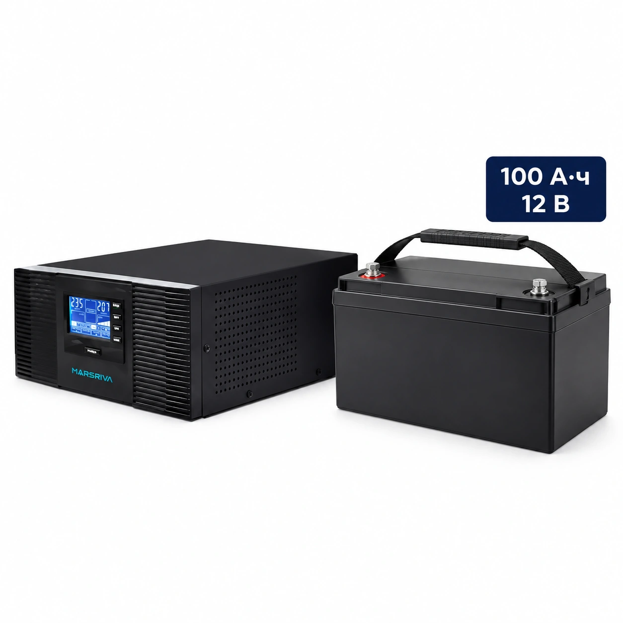Комплект MARSRIVA MR-UT600 + аккумулятор LiFePO₄ 100 А·ч 12 В — комплект резервного питания в Евпатории